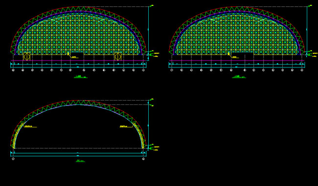 乐陵跨度110米，拱高35_7米煤棚网架